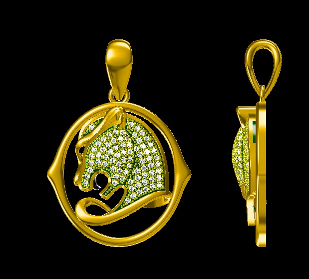 Leopard Pendant Examples Custom Jewelry CAD Design Service Jewelry Manufacturing Service