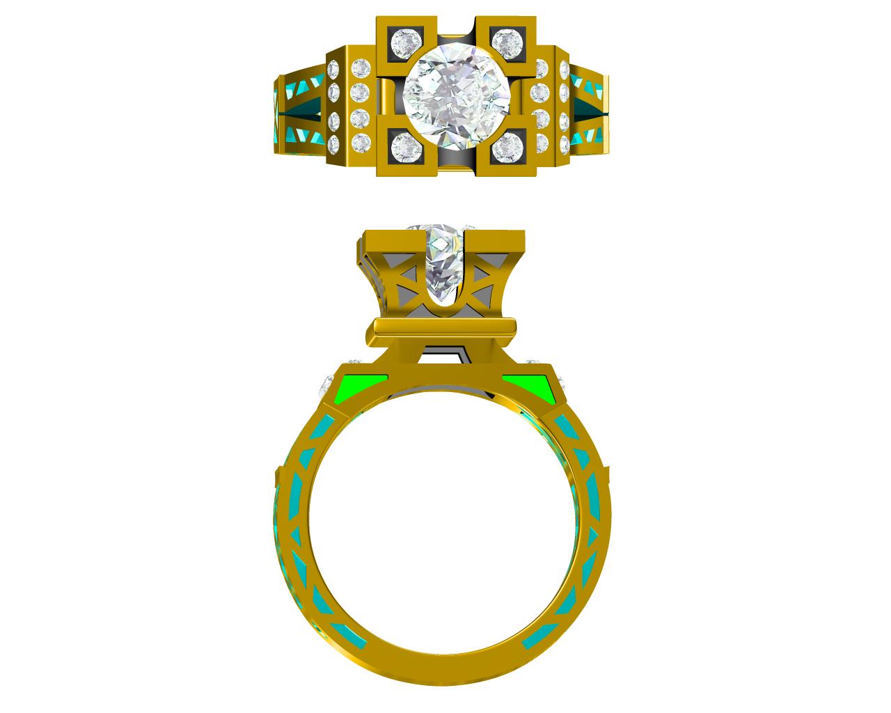 Engagement Ring Examples Custom Jewelry CAD Design Service Jewelry Manufacturing Service