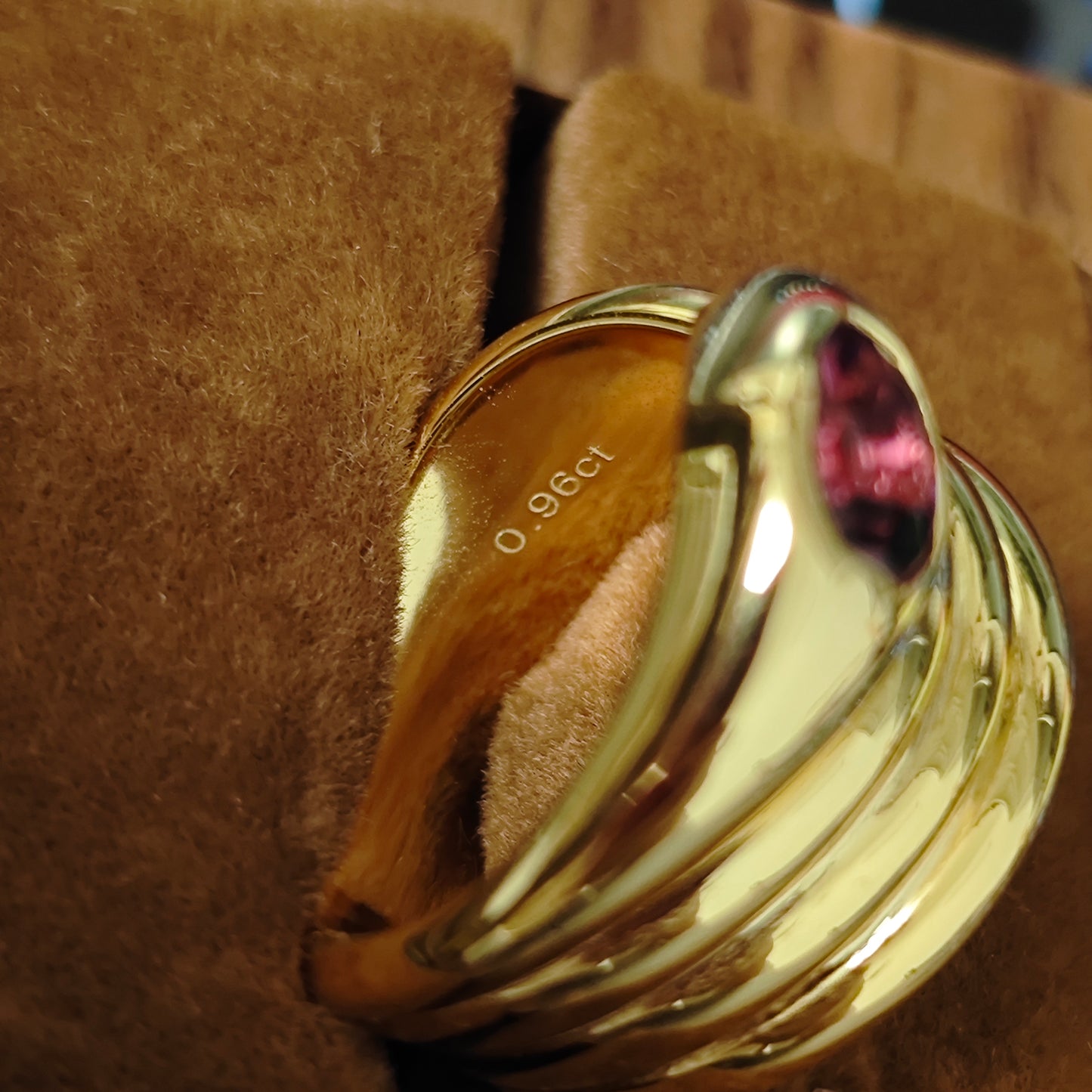 Thick Gold Plated Sterling Silver S925 Natural Red Garnet Snake Ring