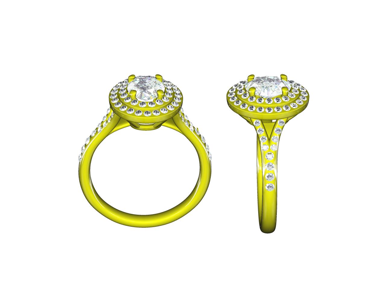 Engagement Ring Examples Custom Jewelry CAD Design Service Jewelry Manufacturing Service