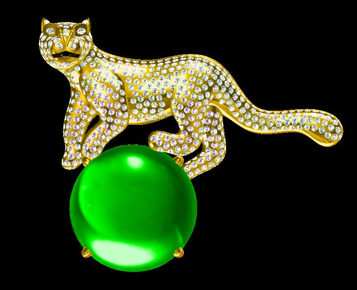 Leopard Pendant Examples Custom Jewelry CAD Design Service Jewelry Manufacturing Service