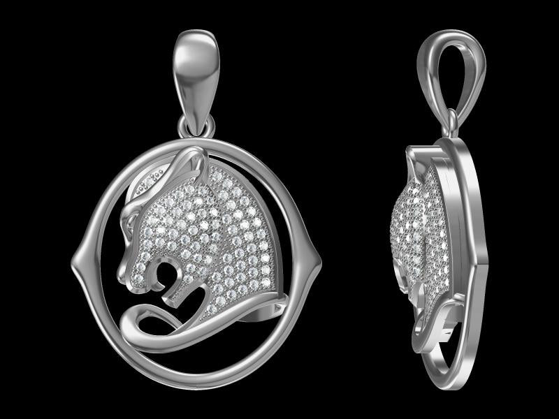 Leopard Pendant Examples Custom Jewelry CAD Design Service Jewelry Manufacturing Service