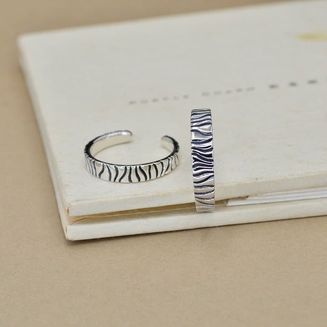 solid silver 925 mountains and rivers pair rings tiktok