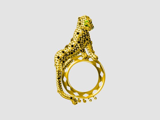 Leopard Pendant Examples Custom Jewelry CAD Design Service Jewelry Manufacturing Service