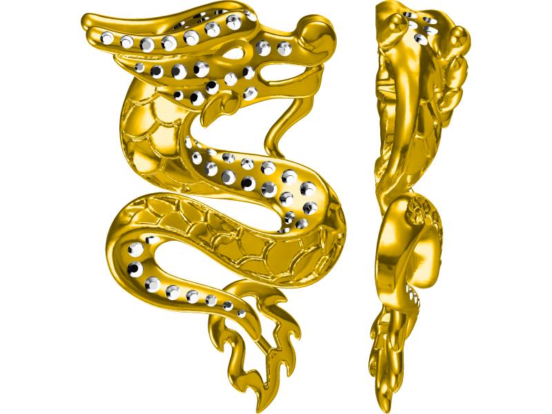 Chinese Dragon Collection Examples Custom Jewelry CAD Design Service Jewelry Manufacturing Service