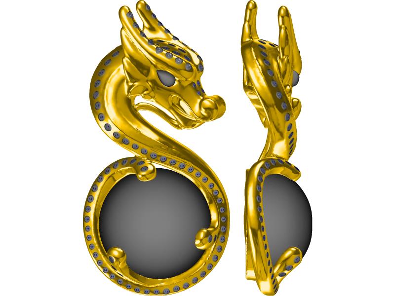 Chinese Dragon Collection Examples Custom Jewelry CAD Design Service Jewelry Manufacturing Service