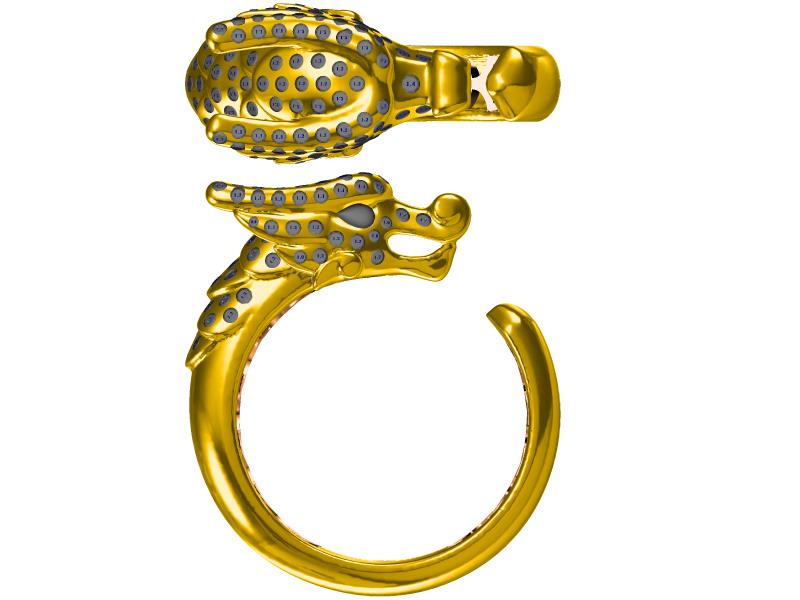 Chinese Dragon Collection Examples Custom Jewelry CAD Design Service Jewelry Manufacturing Service