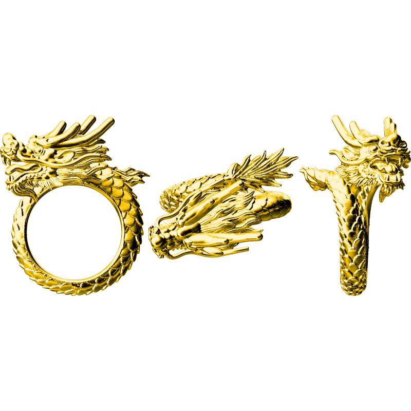 Chinese Dragon Collection Examples Custom Jewelry CAD Design Service Jewelry Manufacturing Service