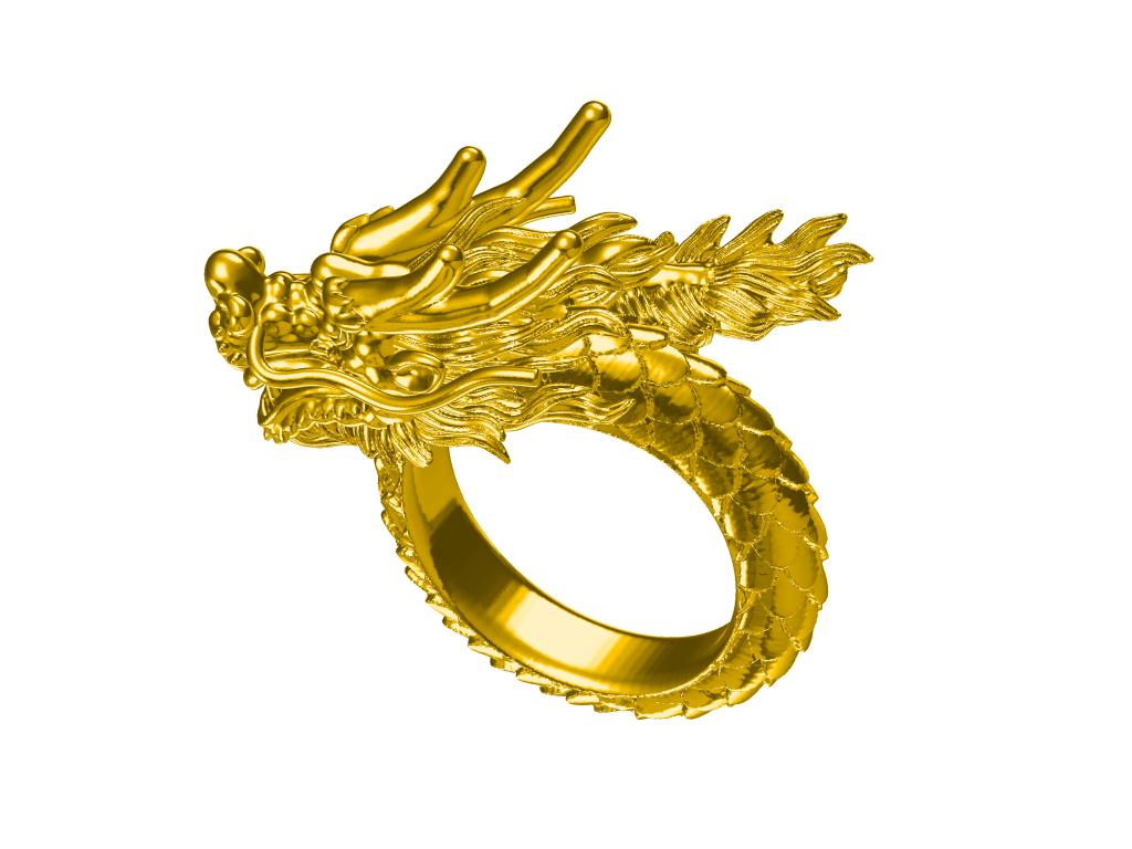 Chinese Dragon Collection Examples Custom Jewelry CAD Design Service Jewelry Manufacturing Service