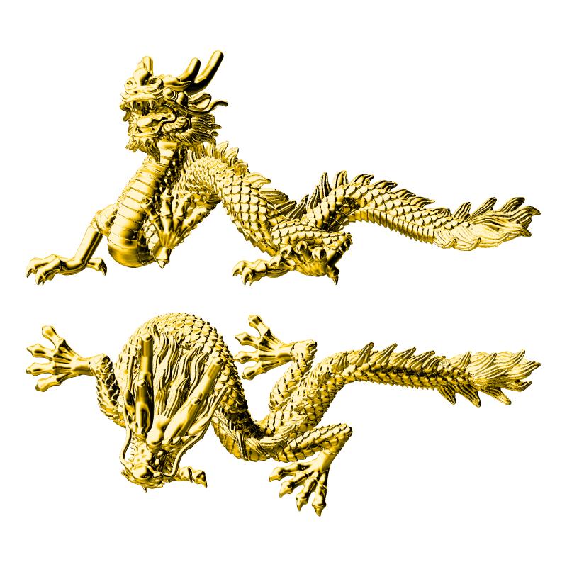 Chinese Dragon Collection Examples Custom Jewelry CAD Design Service Jewelry Manufacturing Service